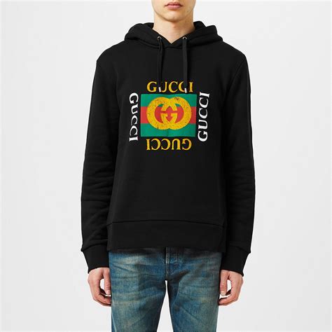 fake gucci hoodie black|authentic gucci hoodie black medium.